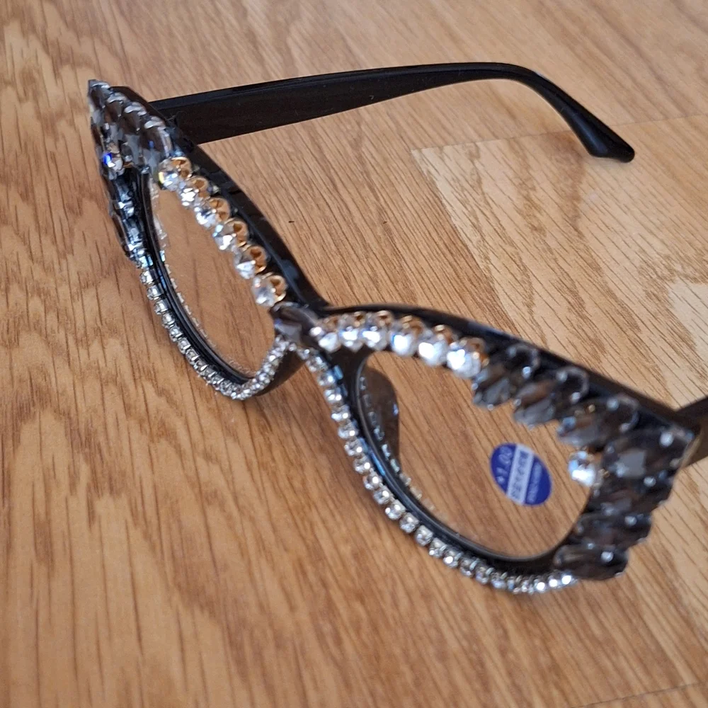 Rhinestone Reading Glasses New +1.00